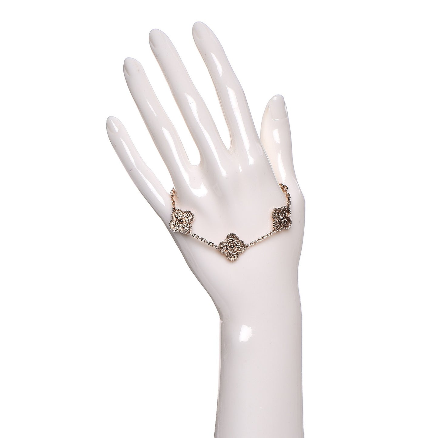 18K Rose Gold 5 Motifs Vintage Alhambra Bracelet