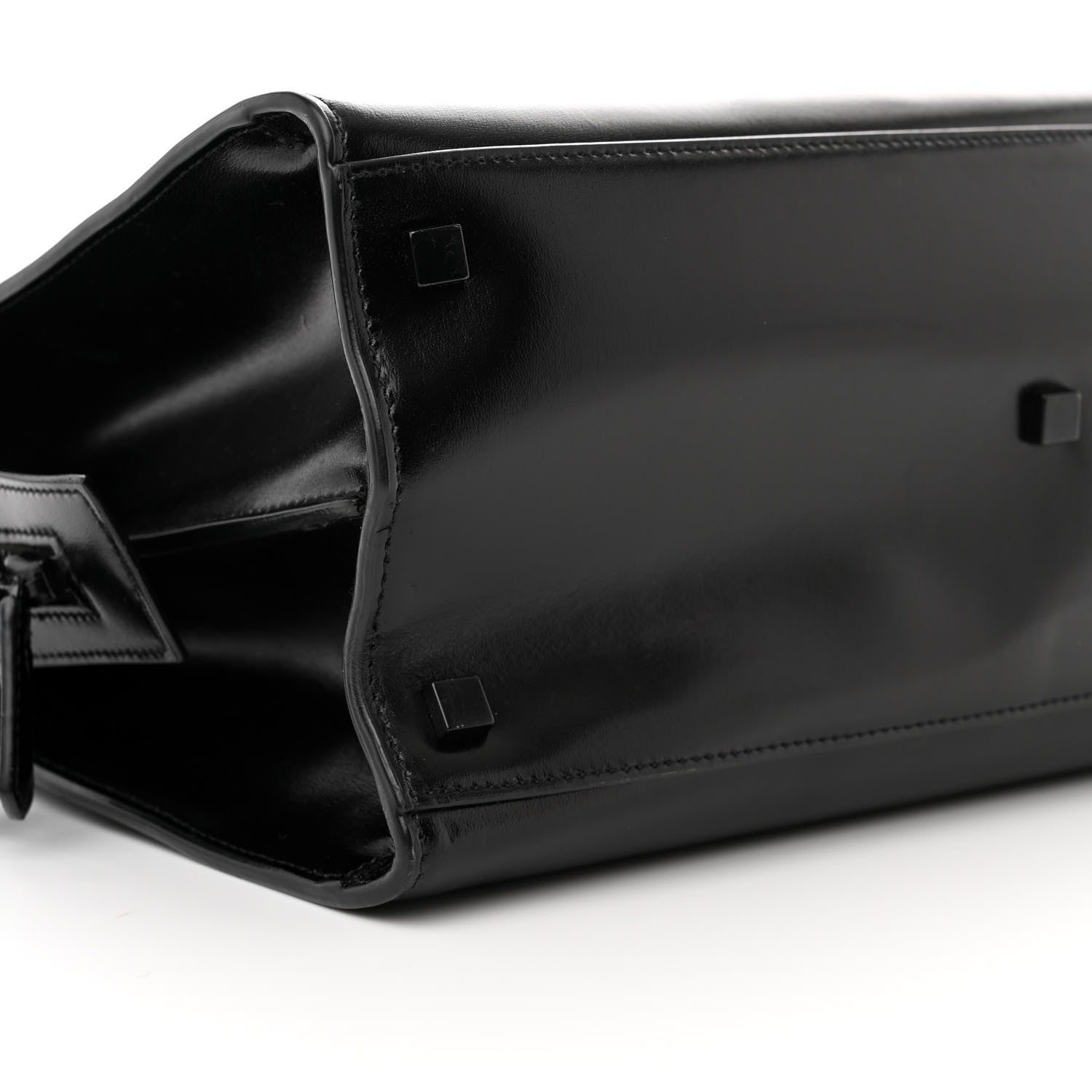 Saint Laurent Shiny Calfskin Medium Uptown Tote Black 8 of 16