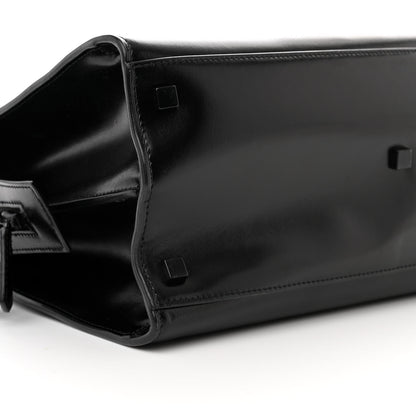 Saint Laurent Shiny Calfskin Medium Uptown Tote Black 8 of 16