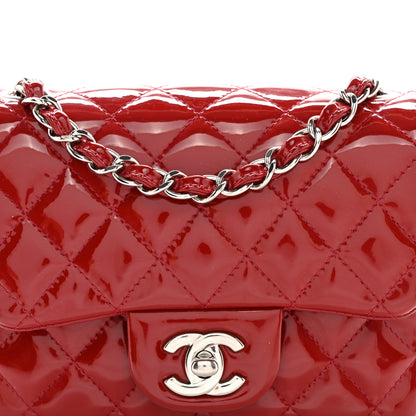 Chanel Patent Quilted Mini Square Flap Red 8 of 12