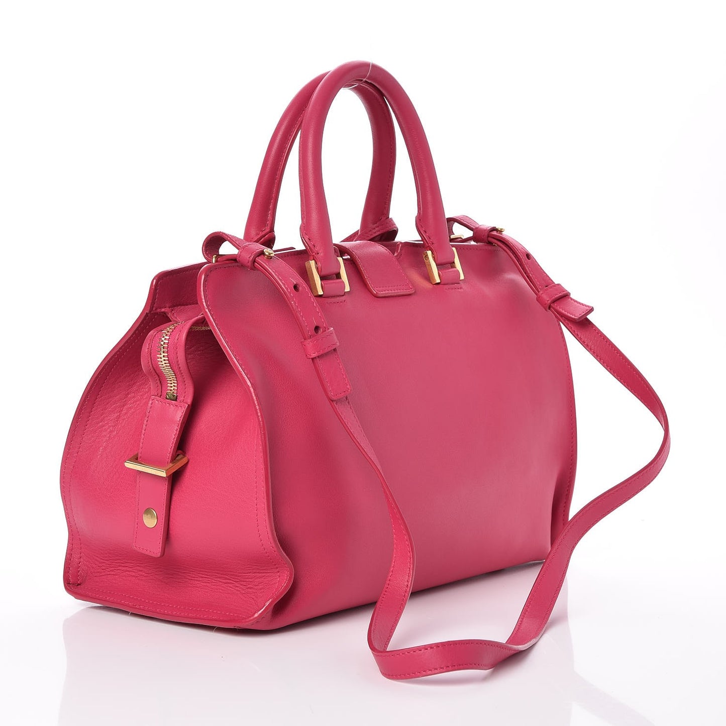 Calfskin Small Classic Y Cabas Fuchsia