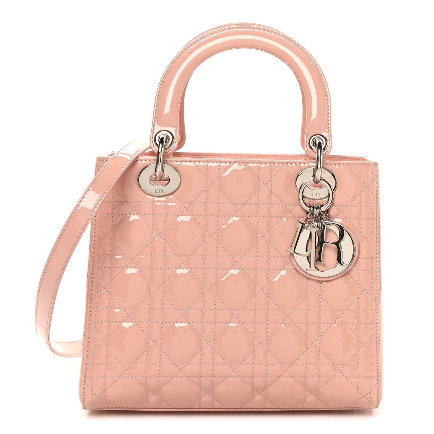Christian Dior Patent Cannage Medium Lady Dior Light Pink 1 of 9