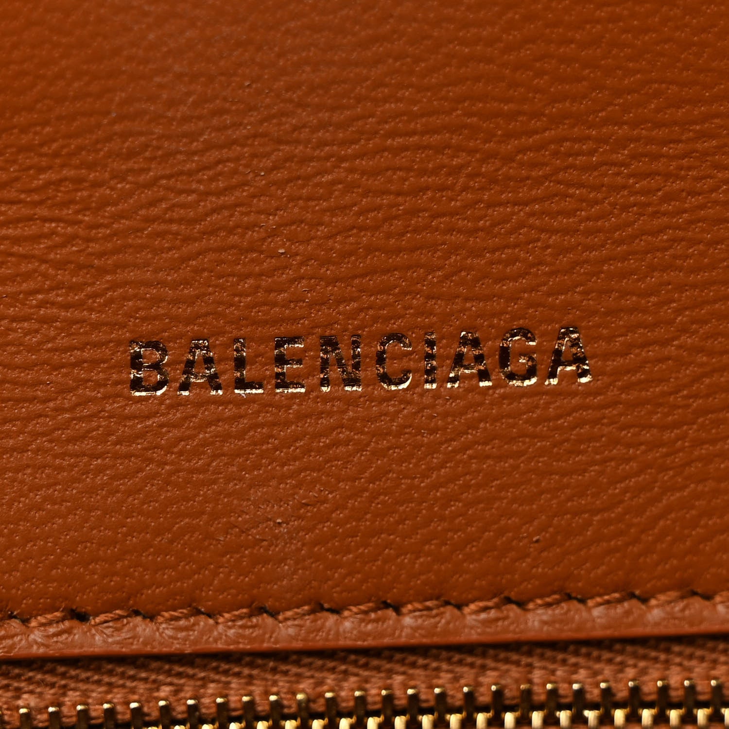 Balenciaga Shiny Box Calfskin Small Hourglass Top Handle Bag Camel 6 of 11