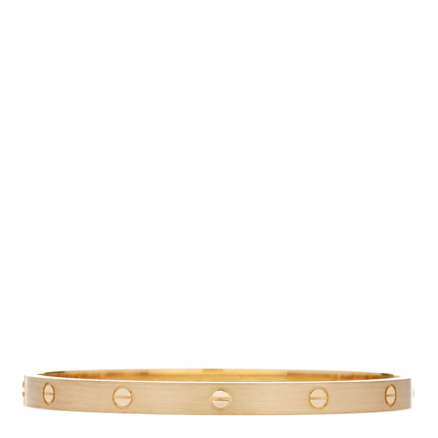 18K Yellow Gold Brushed Finish LOVE Bracelet 22