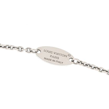 Louis Vuitton Metal Crystal LV Iconic Necklace Silver 5 of 7