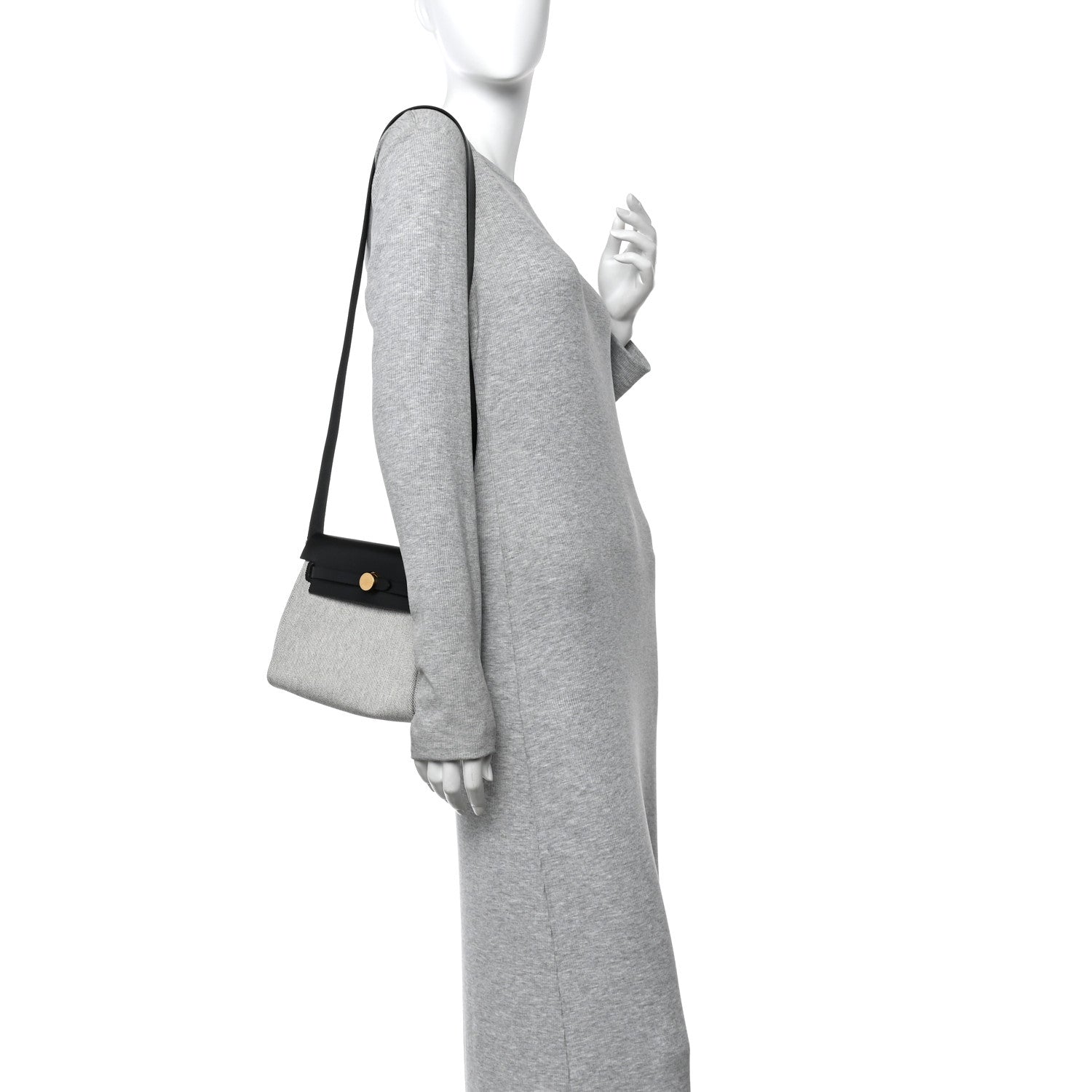 Hermes Military Toile Vache Hunter Herbag Zip Retourne 20 Ecru Black 2 of 11