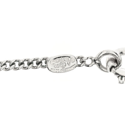 Chanel Crystal Timeless CC Necklace Silver 5 of 7