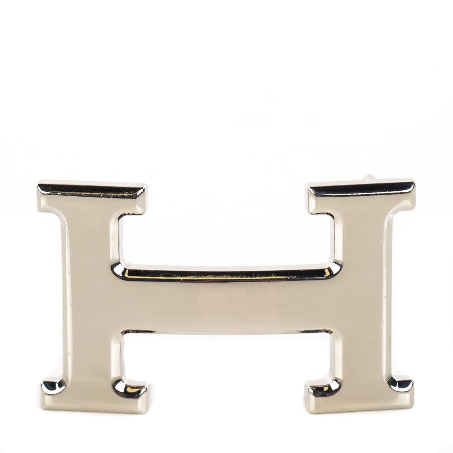 Hermes Polished Palladium 32mm H Belt Buckle 1 of 4