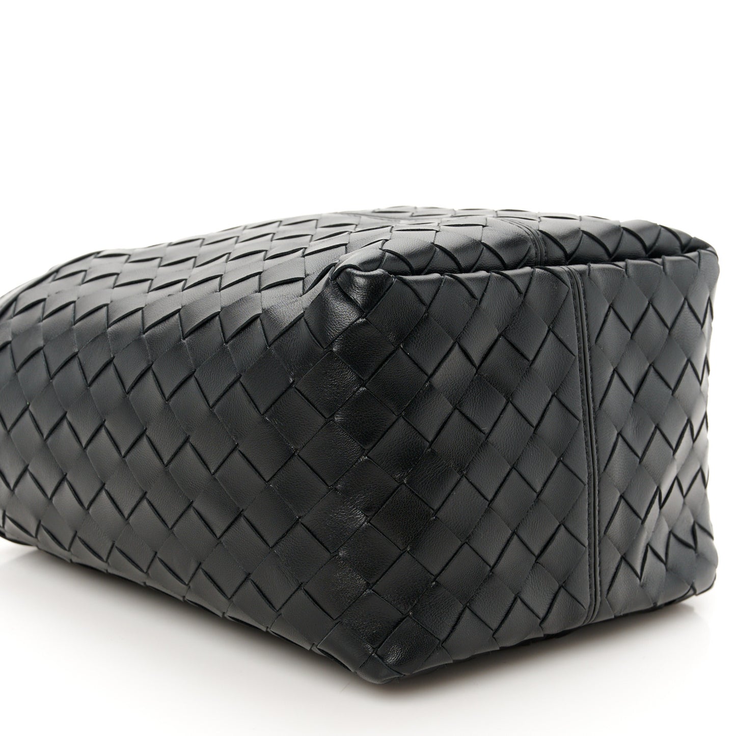 Nappa Intrecciato Small Flip Flap Tote Black