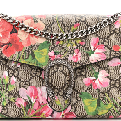 Gucci GG Supreme Monogram Blooms Mini Dionysus Chain Wallet Beige Multicolor Dry Rose 10 of 12