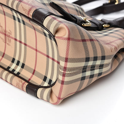 Burberry Haymarket Check Small Northfield Tote Chocolate 9 of 12