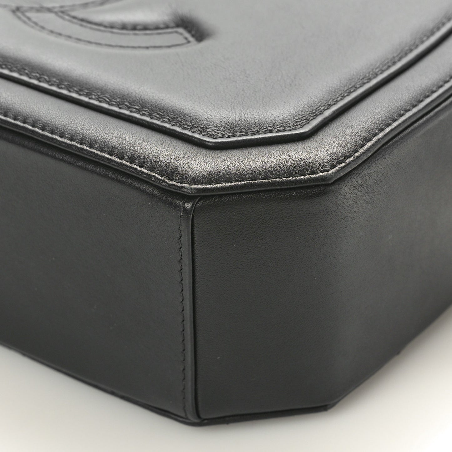 Lambskin CC Small Octagon Camera Case Black