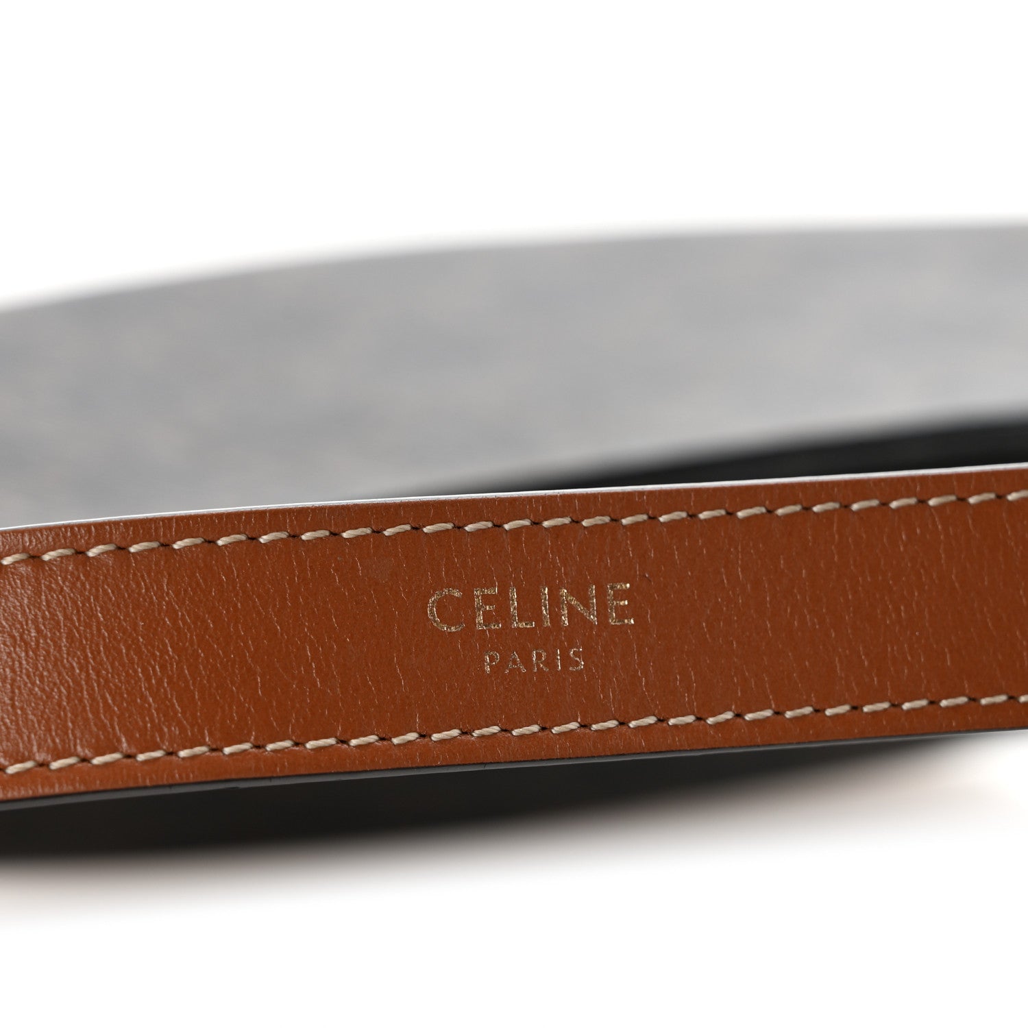 Celine Triomphe Canvas Calfskin Ava Shoulder Bag Tan 5 of 13