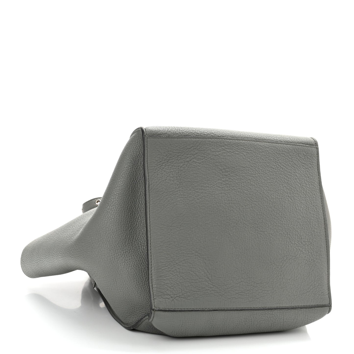 Supple Calfskin Long Strap Small Big Bag Grey