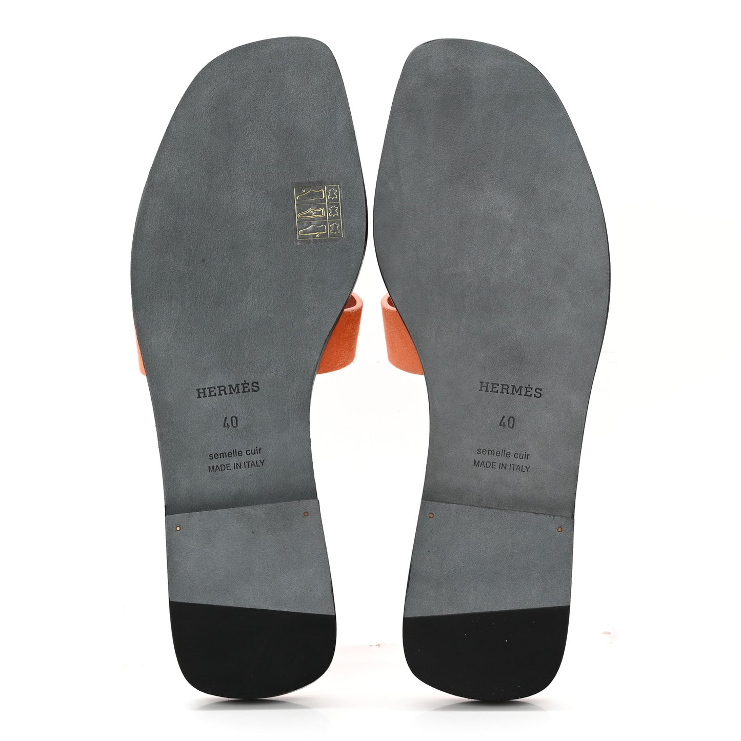 Suede Goatskin Oran Sandals 40 Orange