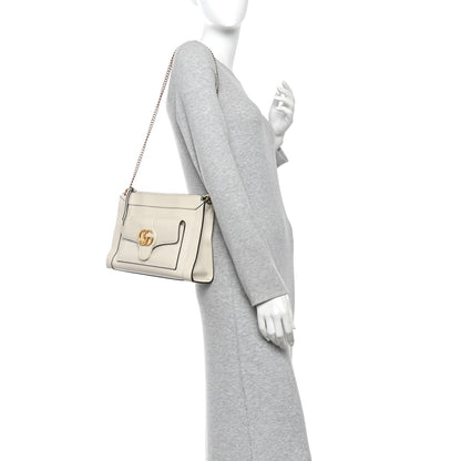 Gucci New Sakai Calfskin Lux Dahlia Chain Shoulder Bag Mystic White 2 of 12
