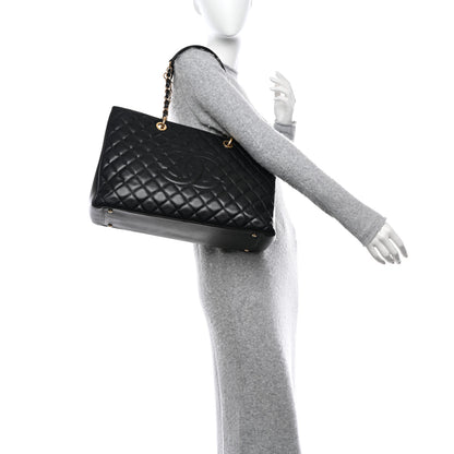 Chanel Caviar Quilted XL Grand Shopping Tote GST Black 2 of 11