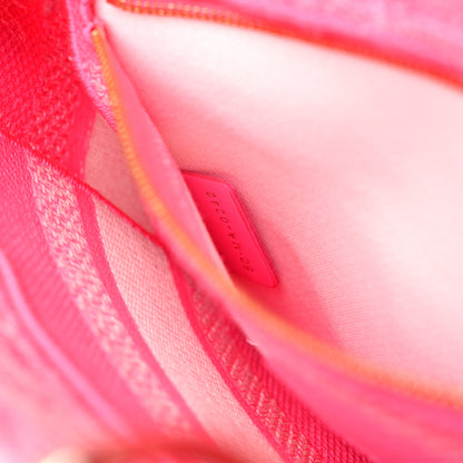 Christian Dior Canvas Toile De Jouy Reverse Embroidered Medium Lady D-Lite Fluorescent Pink 7 of 17