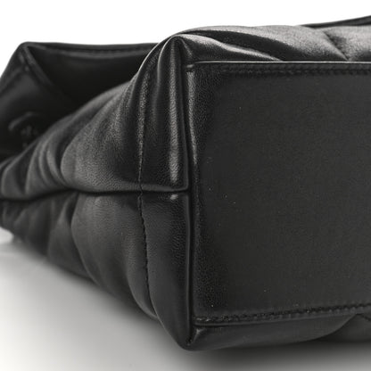 Saint Laurent Lambskin Quilted Monogram Monochrome Small Loulou Puffer Chain Satchel Black 7 of 8