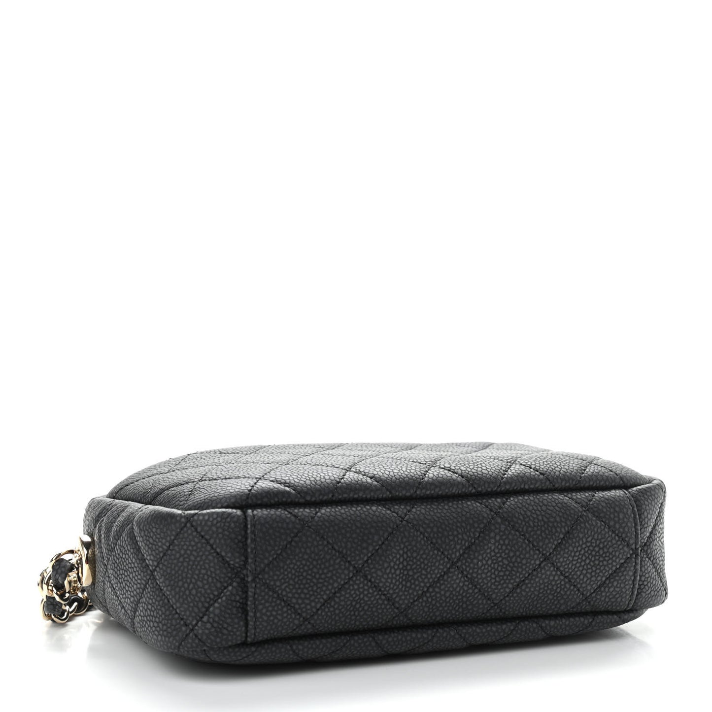 Caviar Quilted Coco Tassel Camera Case Black