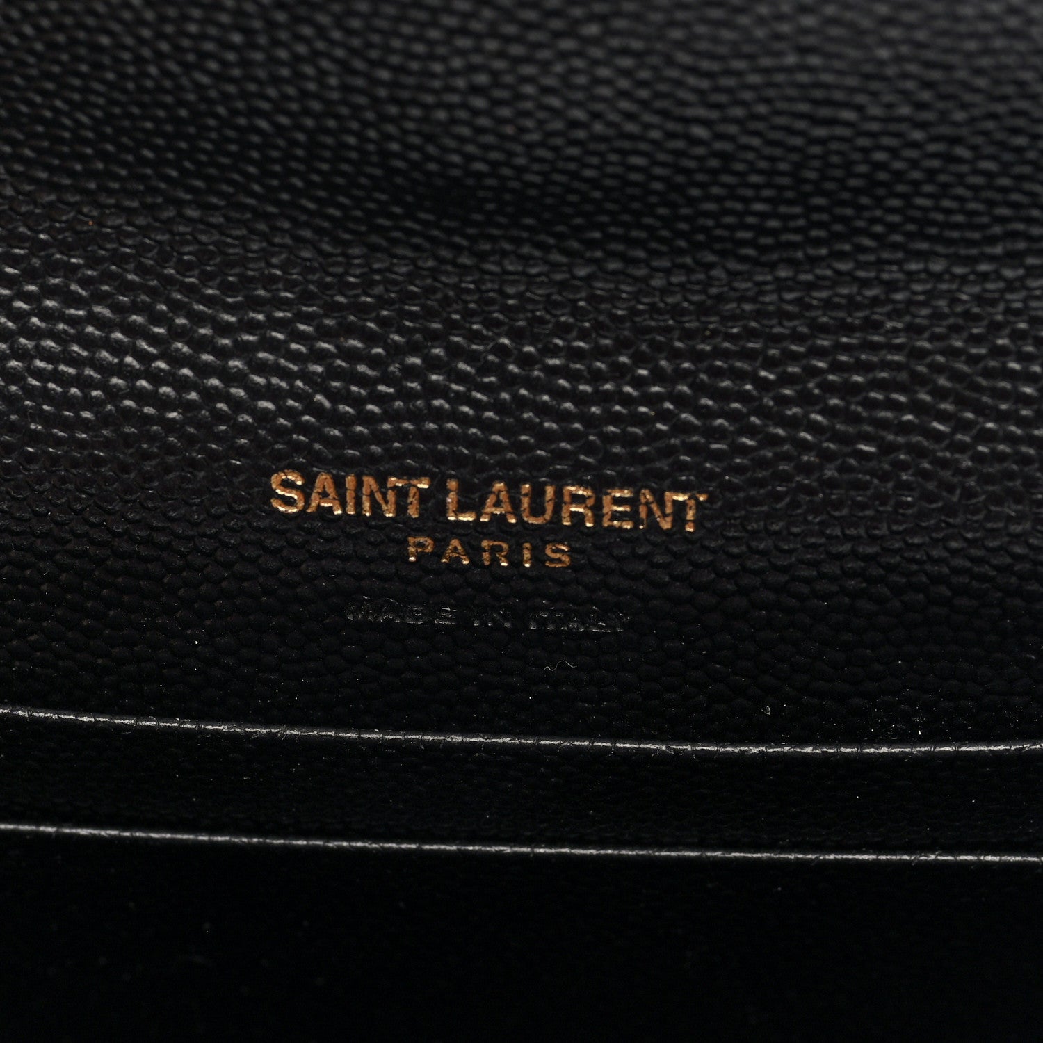 Saint Laurent Grain De Poudre Matelasse Chevron Small Monogram Envelope Wallet Black 6 of 7