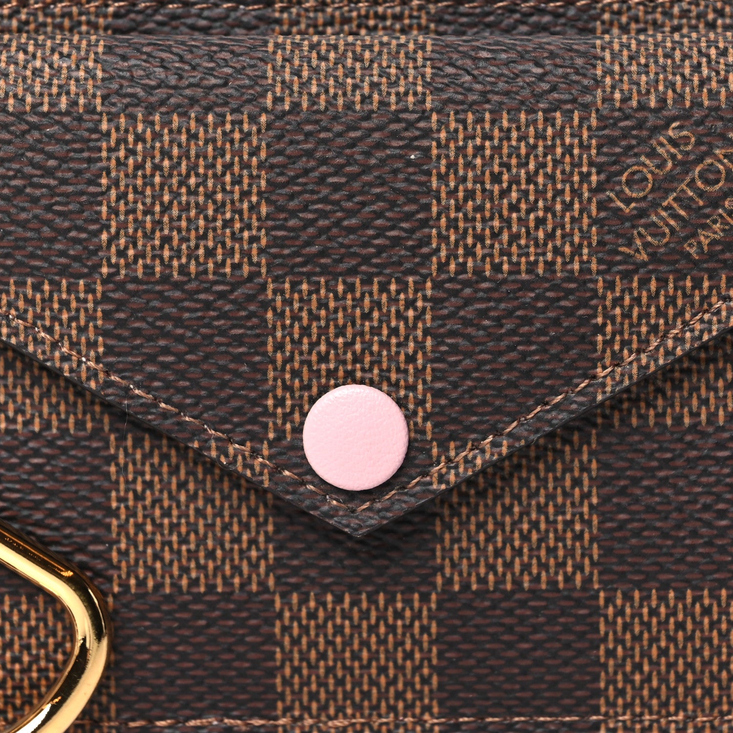 Louis Vuitton Damier Ebene Recto Verso Card Holder Rose Ballerine 7 of 7