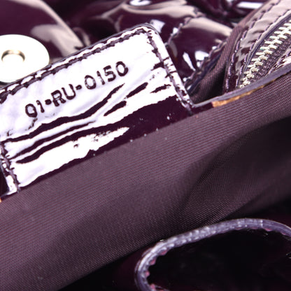 Christian Dior Patent Cannage Medium Le Trente Tote Purple 7 of 10