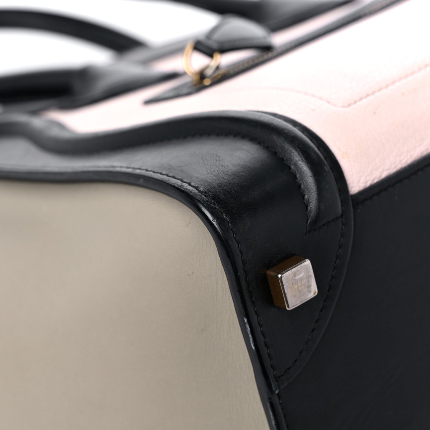 Goatskin Smooth Calfskin Micro Tri-Color Luggage Olive