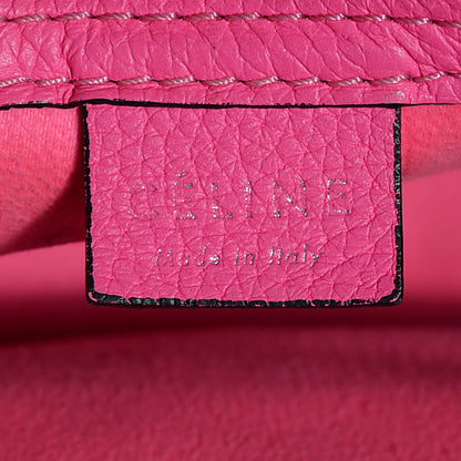 Celine Drummed Calfskin Nano Luggage Fluo Pink 6 of 7