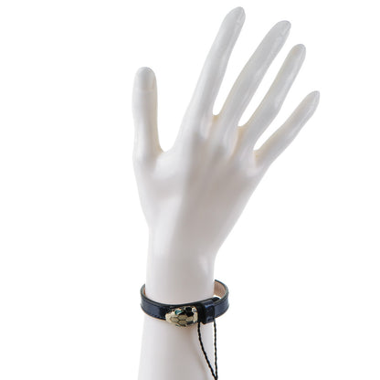 Bulgari Metallic Calfskin Serpenti Forever Bracelet L Denim Sapphire 2 of 7