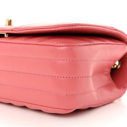 Chanel Calfskin Chevron Quilted Mini Statement Flap Pink 10 of 10