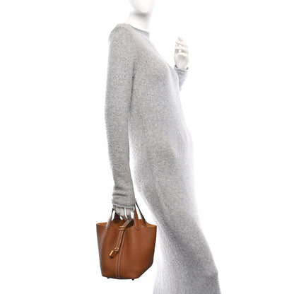 Hermes Taurillon Clemence Picotin Lock 18 PM Gold 2 of 13