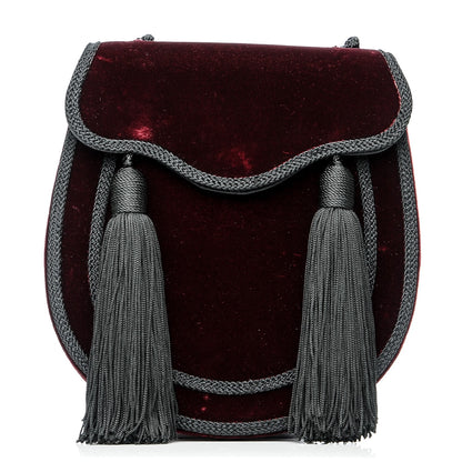 Saint Laurent Velvet Opium 2 Crossbody Bag Bordeaux Black 1 of 6