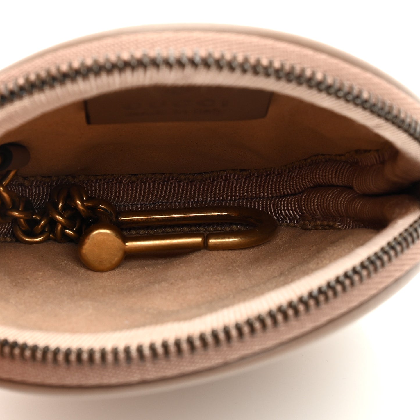 Calfskin Matelasse GG Marmont Round Coin Purse Porcelain Rose