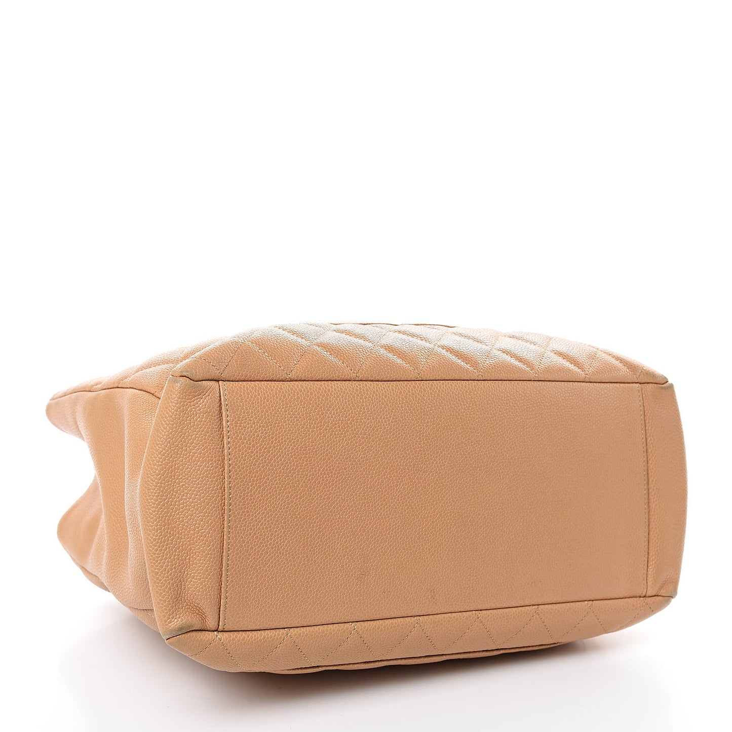 Caviar Quilted Grand Shopping Tote GST Beige