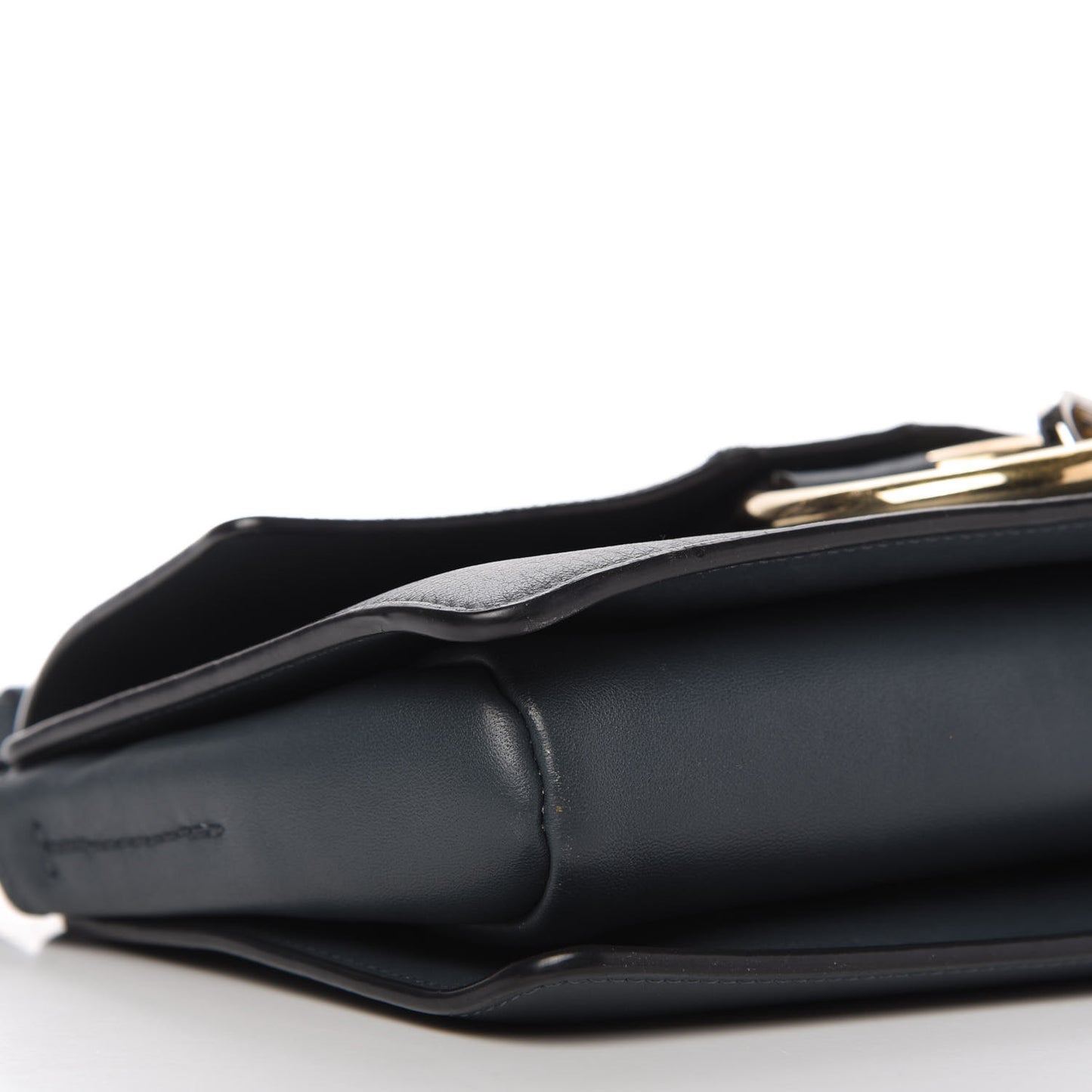 Suede Calfskin Small Faye Shoulder Bag Silver Blue