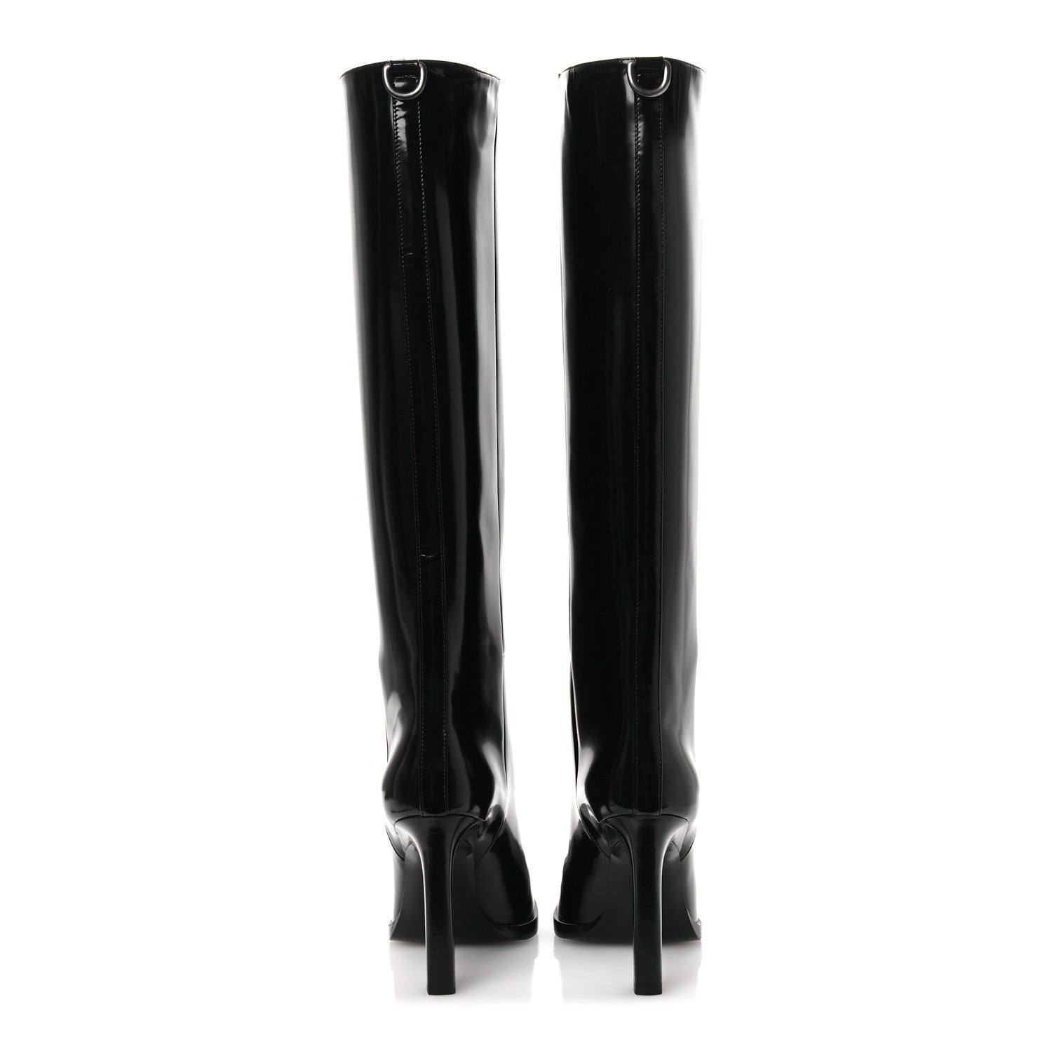Saint Laurent Vitello Marilyn Nina 95 Knee High Boots 38.5 Black 6 of 11