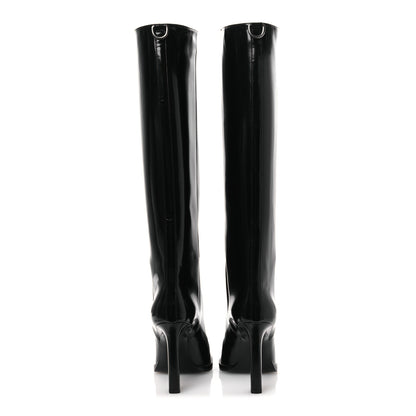 Saint Laurent Vitello Marilyn Nina 95 Knee High Boots 38.5 Black 6 of 11