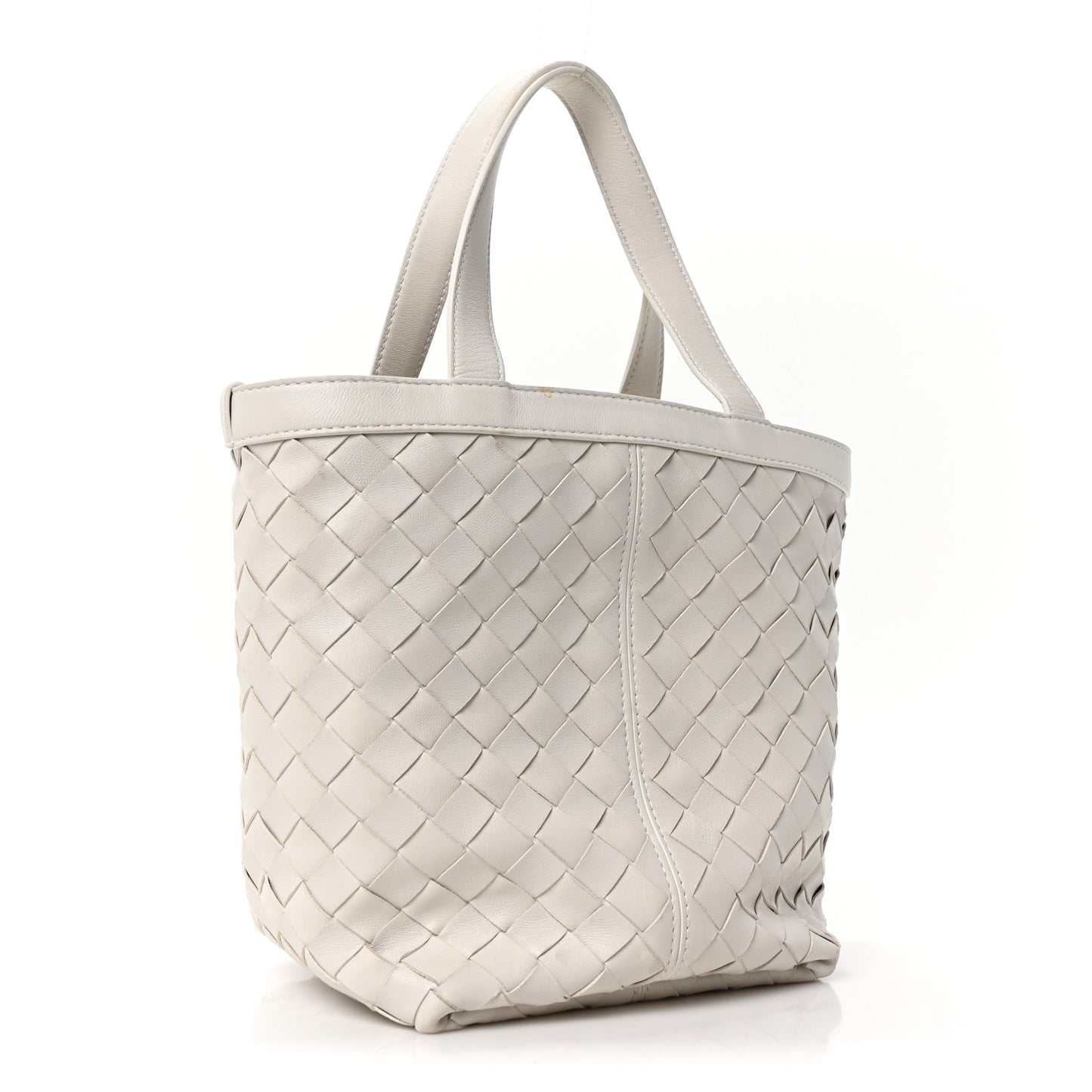Nappa Intrecciato Small Flip Flap Tote Chalk