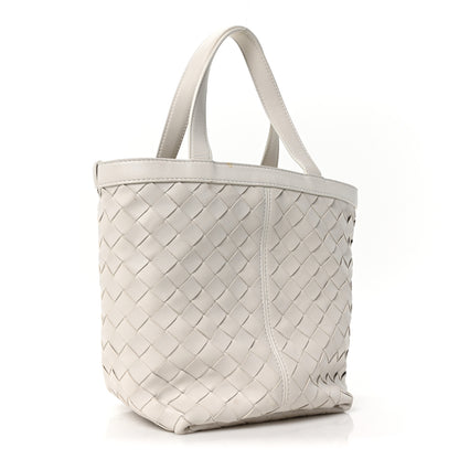 Bottega Veneta Nappa Intrecciato Small Flip Flap Tote Chalk 3 of 9