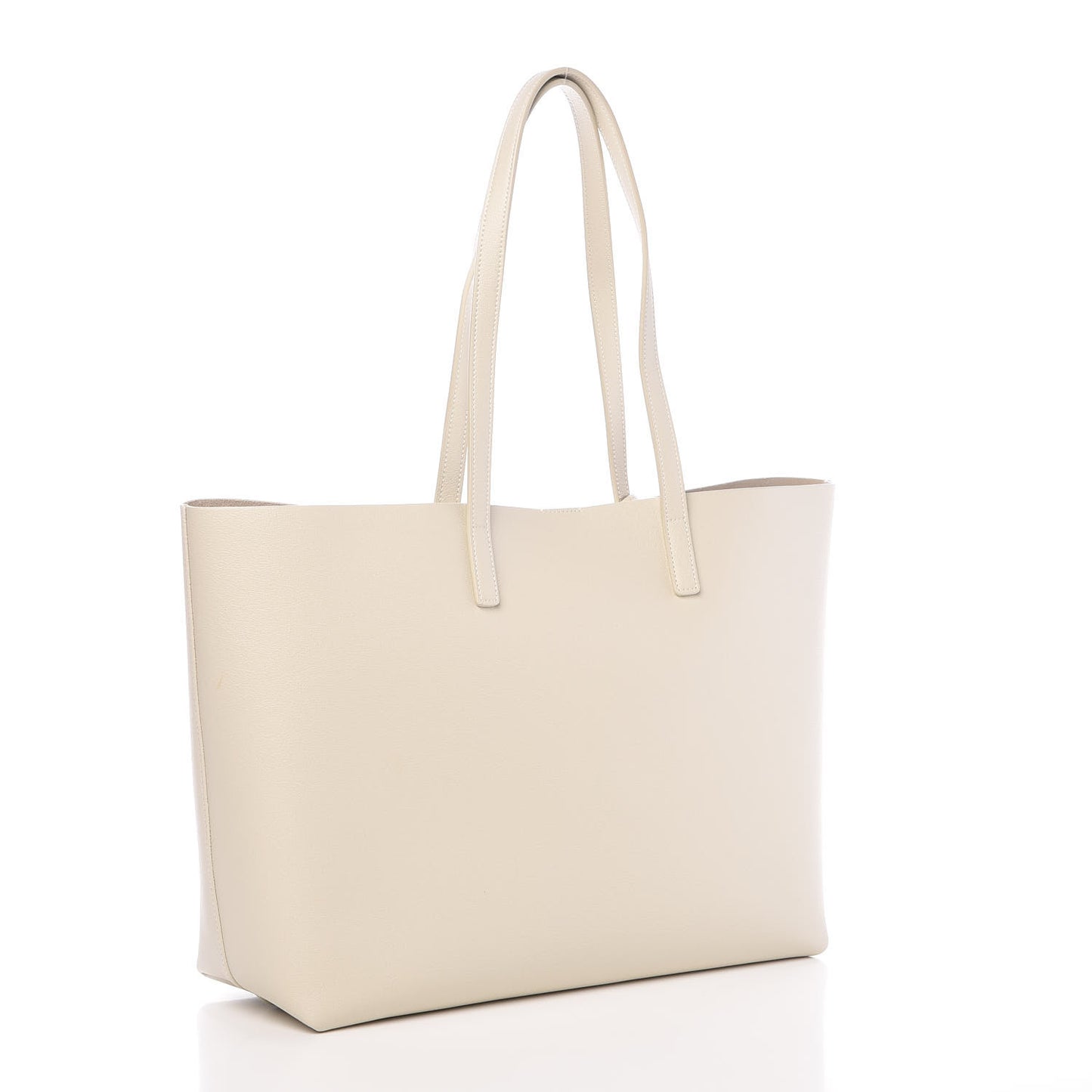 Calfskin Large Shopping Tote Crema Soft
