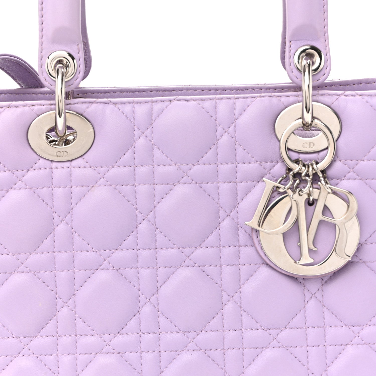 Christian Dior Lambskin Cannage Medium Lady Dior Purple 8 of 10