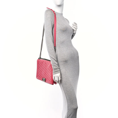 Chanel Calfskin Quilted Large Boy Flap Pink 2 of 10