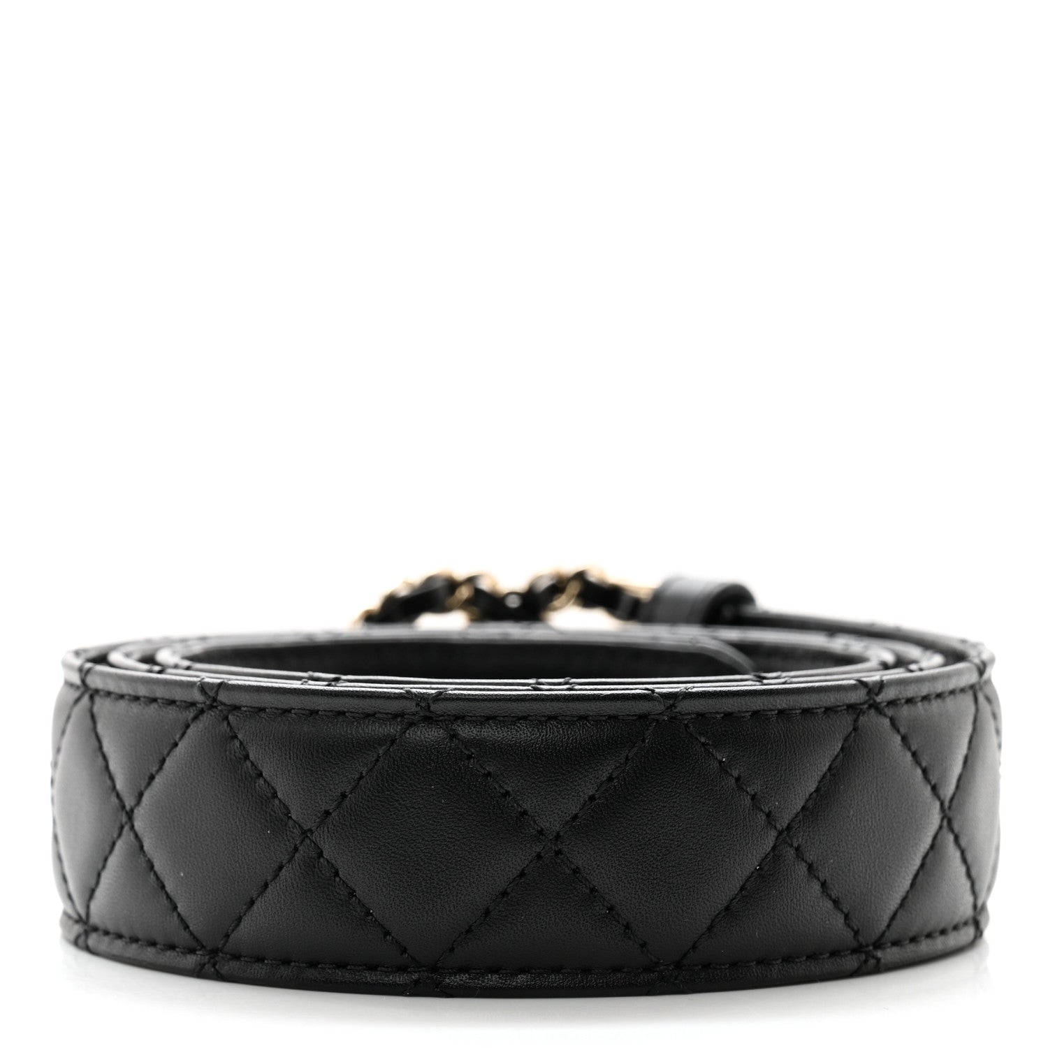 Chanel Lambskin Quilted CC Chain Belt 85 34 Black 2 of 7
