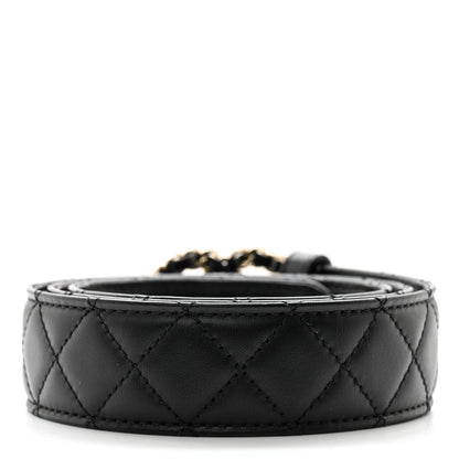 Chanel Lambskin Quilted CC Chain Belt 85 34 Black 2 of 7
