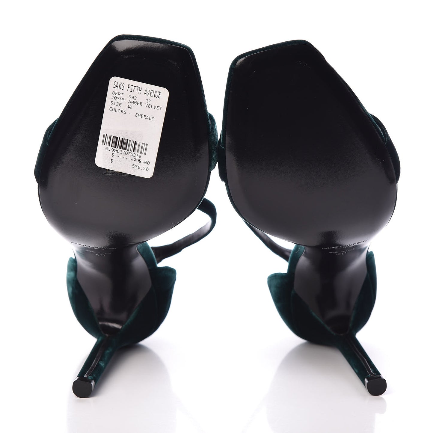 Velvet Amber 105 Ankle Strap Sandals 40 Malachite