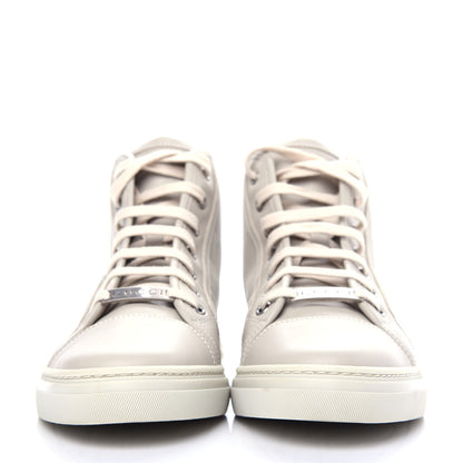 Gucci Calfskin Womens High Top Sneakers 37.5 Mystic White 2 of 11