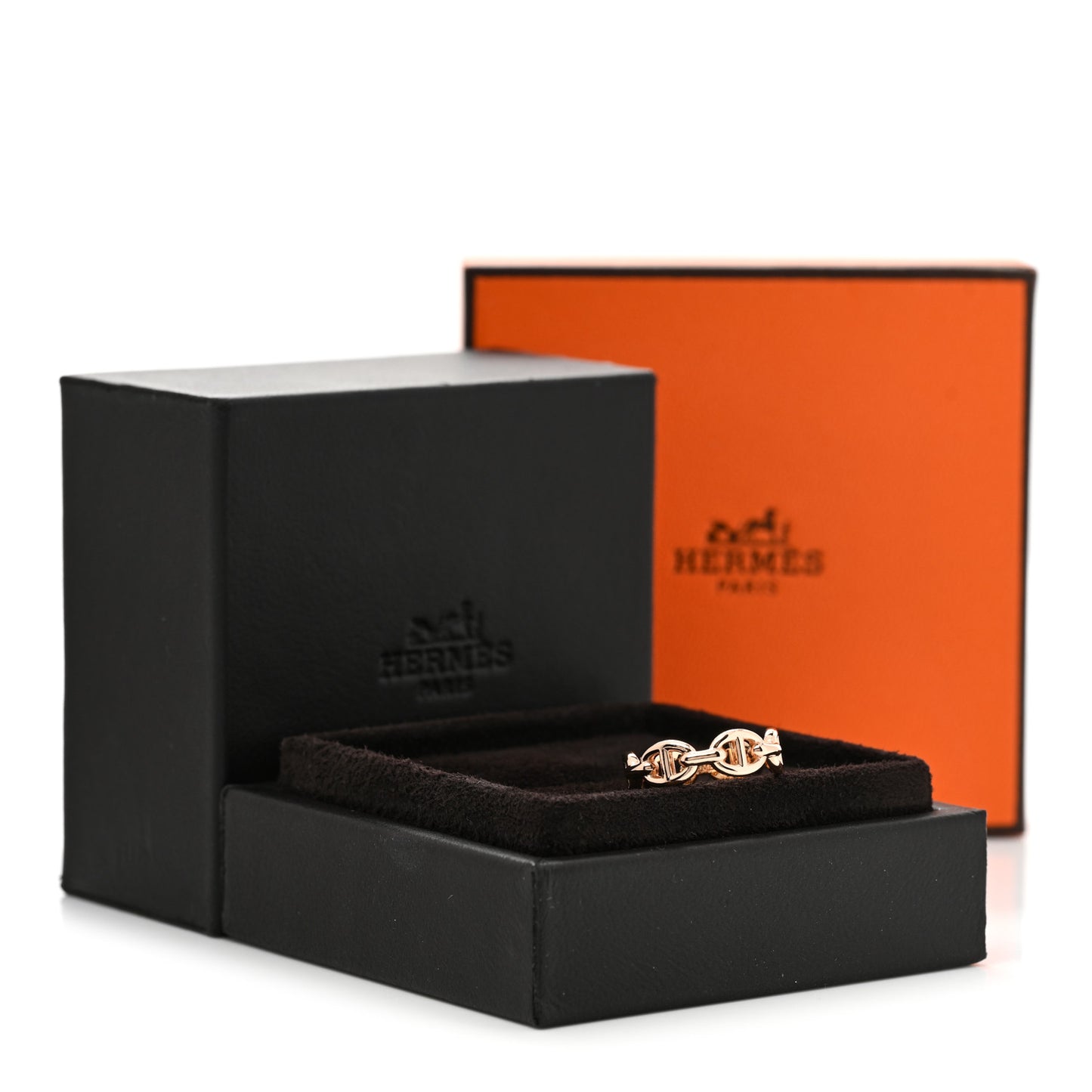 18K Rose Gold PM Chaine d'Ancre Enchainee Ring 50 5.25