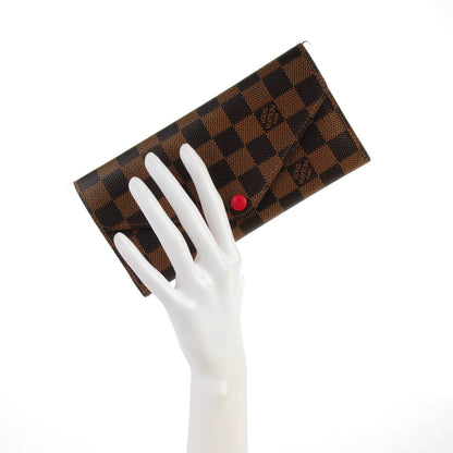 Louis Vuitton Damier Ebene Josephine Wallet Red 2 of 10