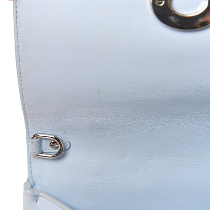Christian Dior Patent Smooth Calfskin Mini Be Dior Flap Orange Light Blue 10 of 20